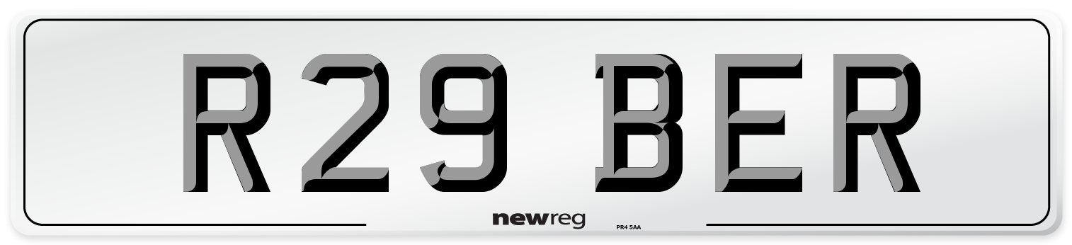 R29 BER Number Plate from New Reg